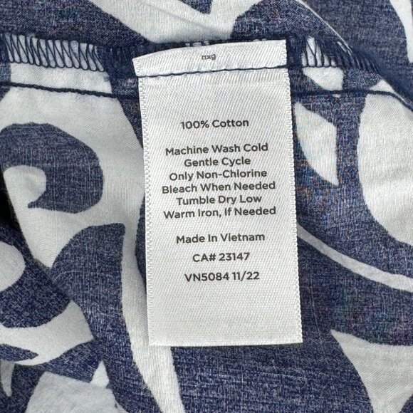 Talbots Blue and White Floral Midi Dress - Picture 8 of 10